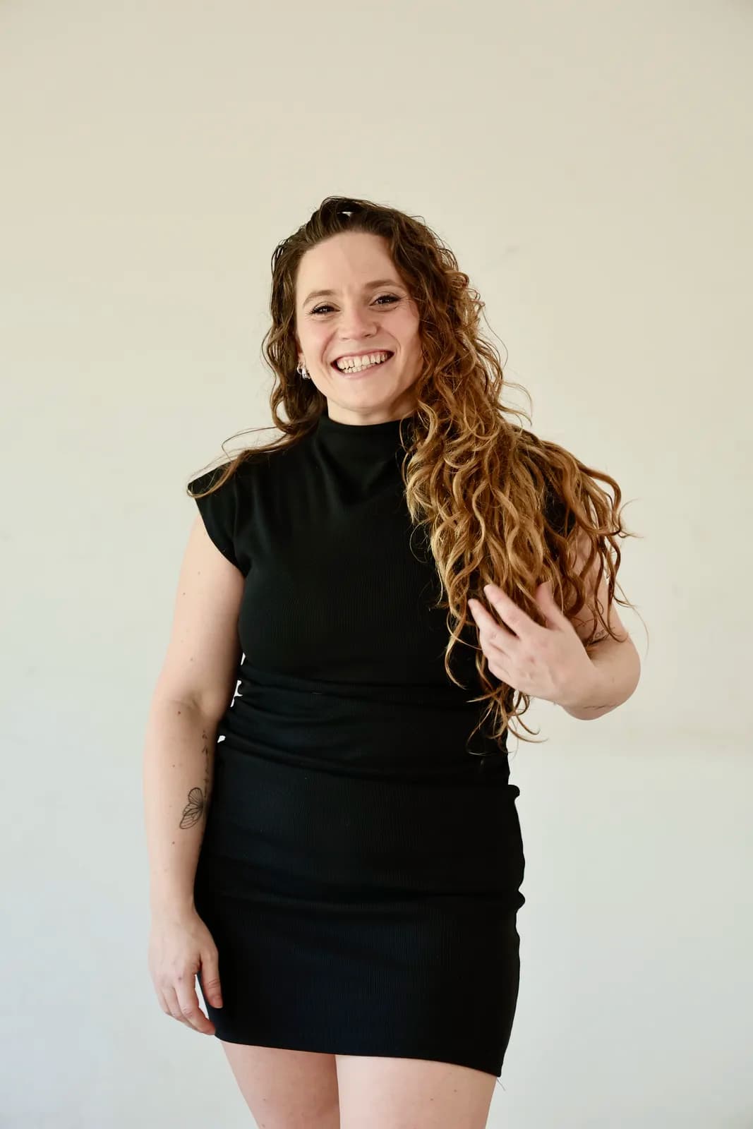 Julieta Raimundo, primer plano, sonriendo